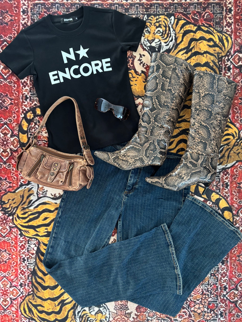 No Encore Women's Fitted Graphic T-Shirt