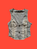 Denim Embellished Waist Coat